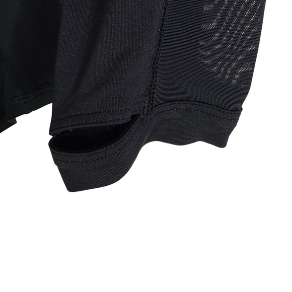 ATHLETA Mesh Sleeve Stealth Athletic Top with Thumbholes Black Size S - Picture 8 of 12